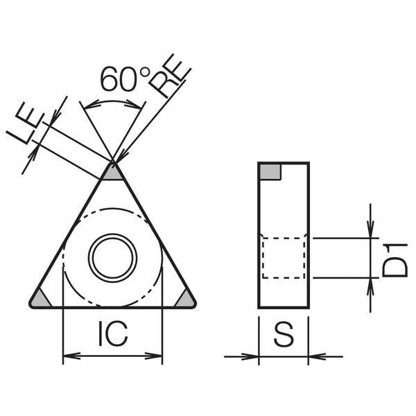Triangle Turning Insert, Grade CBN