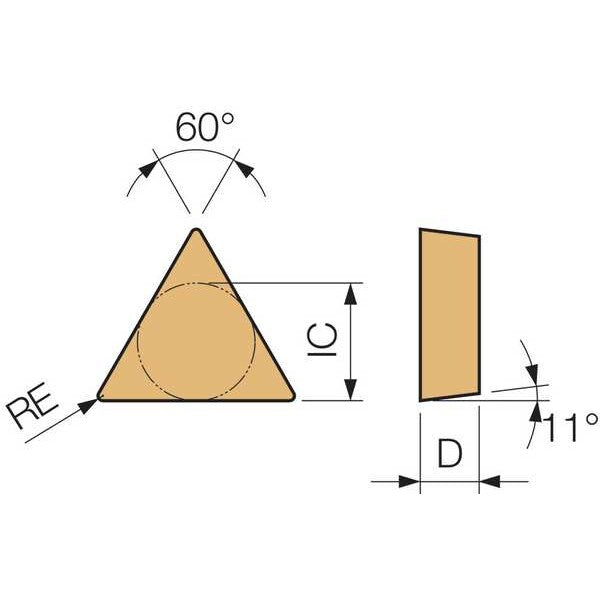 Triangle Turning Insert, Cerment