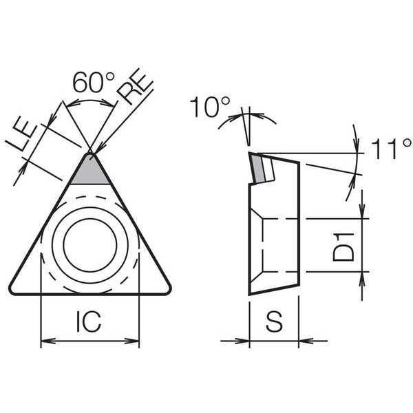 Triangle Turning Insert, Grade PCD