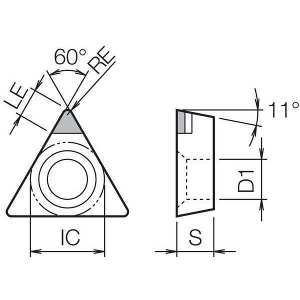 Triangle Turning Insert, Grade PCD