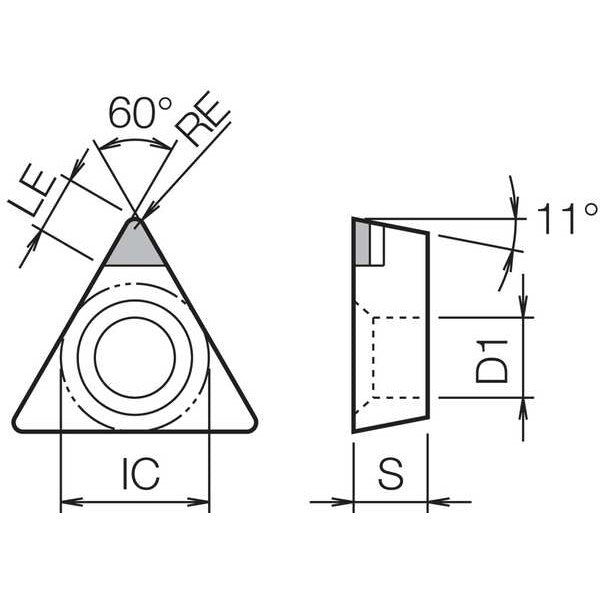 Triangle Turning Insert, Grade PCD