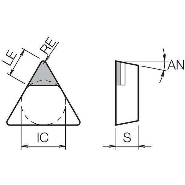 Triangle Turning Insert, Grade PCD