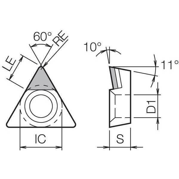 Triangle Turning Insert, Grade PCD