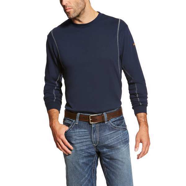 FR Crew Longsleeve Tee, Navy, 2XL