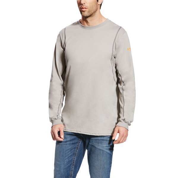 FR Crew Longsleeve Tee, Gray, XL