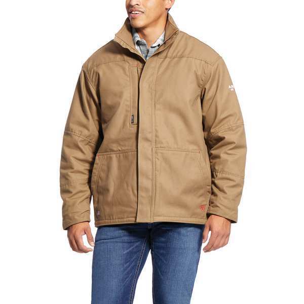 FR Insulated Canvas Jacket, Tan, XL