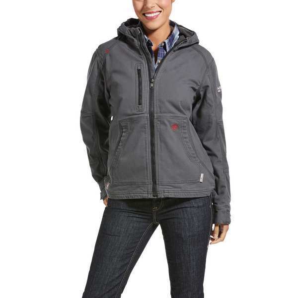 Womens FR Stretch Canvas Jacket, Gray, M