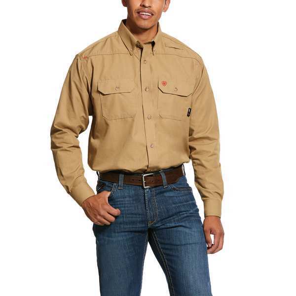 Flame-Resistant Shirt, Tan, 2XL