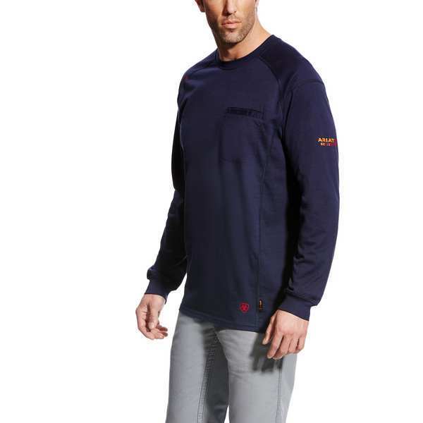 FR Crew Longsleeve Tee, Navy, XL