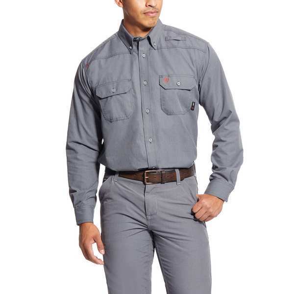 Flame-Resistant Shirt, Gray, 2XL