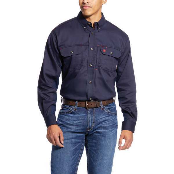 Flame-Resistant Shirt, Navy, 3XL