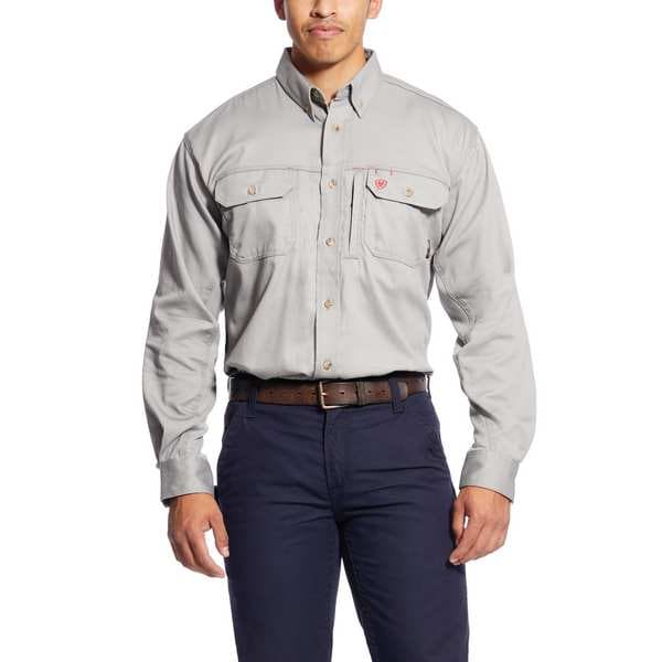 Flame-Resistant Shirt, Gray, 2XL