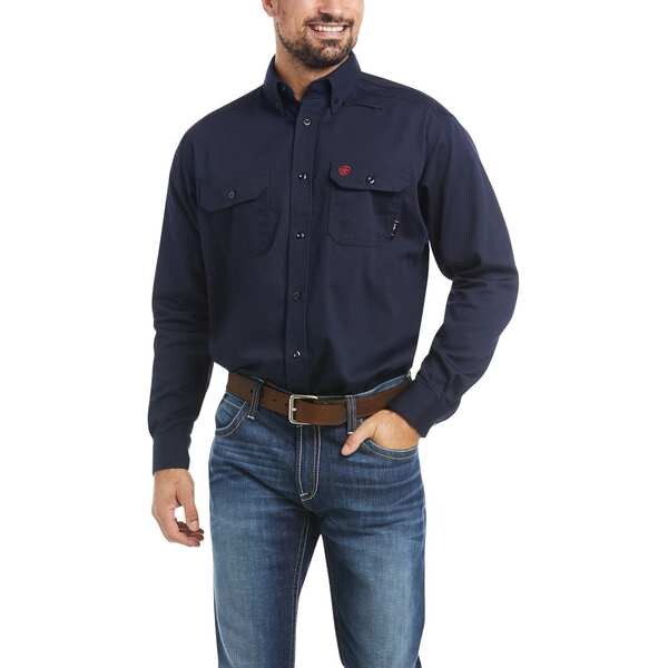 Flame-Resistant Shirt, Navy, 3XL