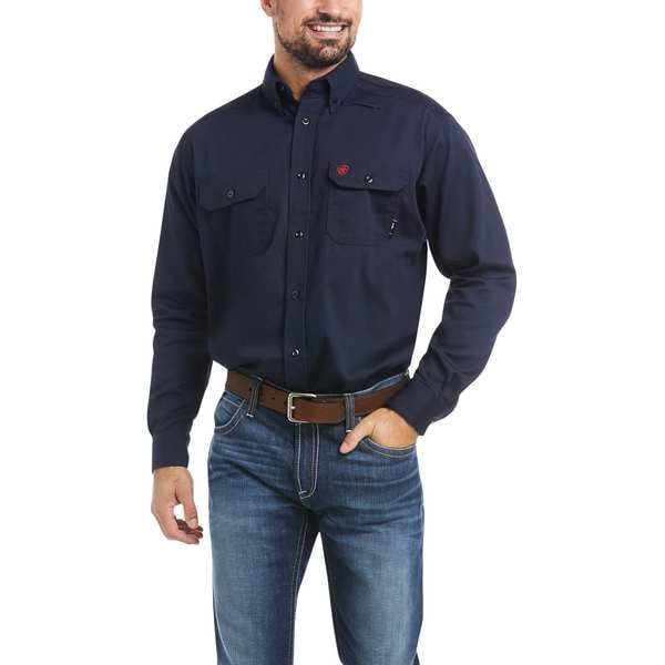 Flame-Resistant Shirt, Navy, S