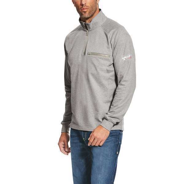 FR 1/4 Zip, Men's, 4XL, Gray, Regular