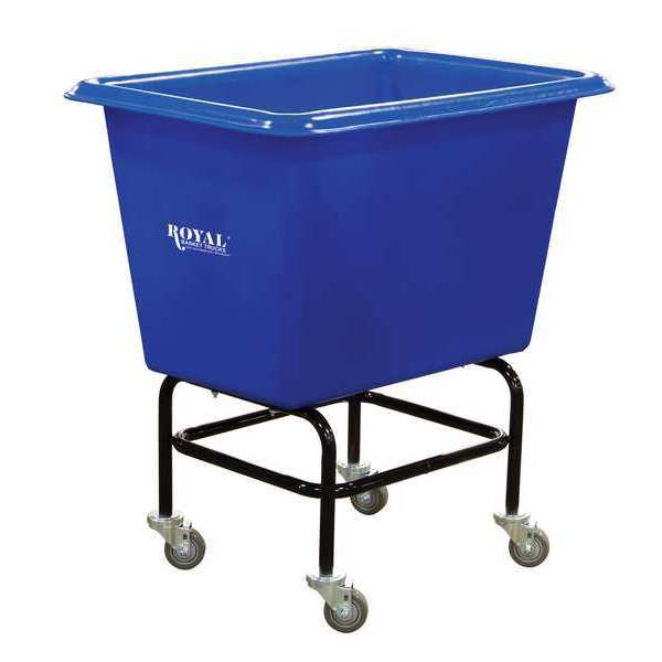 Elevated Poly Truck, 6 Bushel, 600 lb, Blue