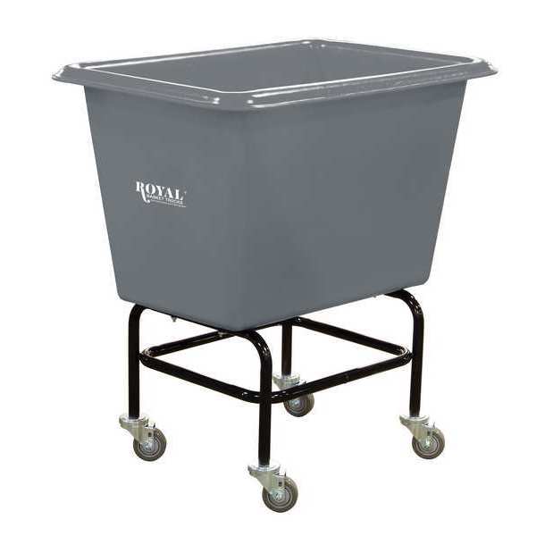 Elevated Poly Truck, 6 Bushel, 600 lb, Gray