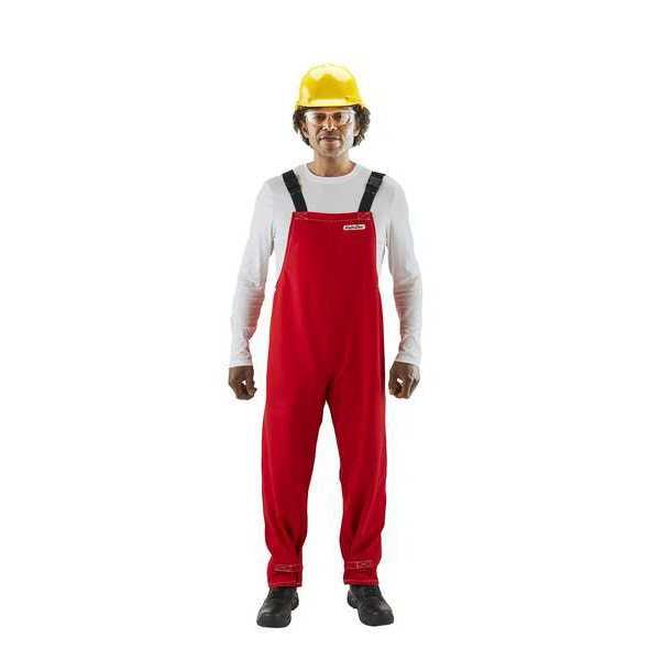 Bib Overall, Chemical Resistant, Red, L