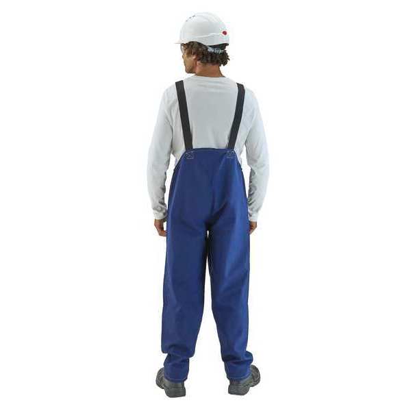 Bib Overall, Fits Waist 56 in., Blue, XL