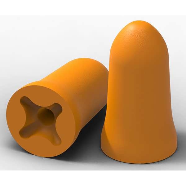 Ear Plugs, Uncorded, Orange, PK200