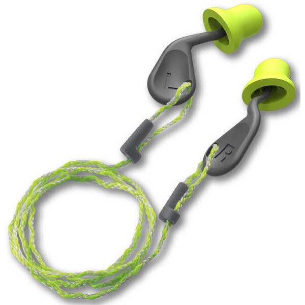 Ear Plugs, Corded, Yellow, PK48