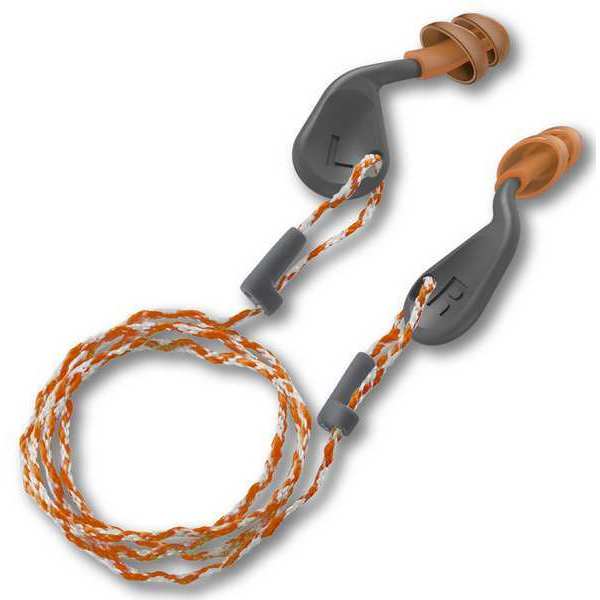Ear Plugs, Corded, Orange, PK48