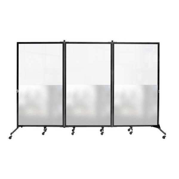Clear/Frosted 3 panel Room Divider