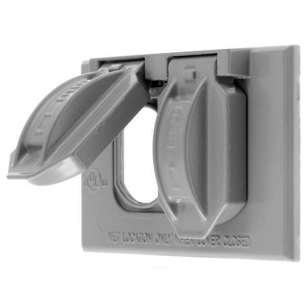 1 -Gang Vertical Weatherproof Cover, 2 3/4 in W, 4 1/2 in H