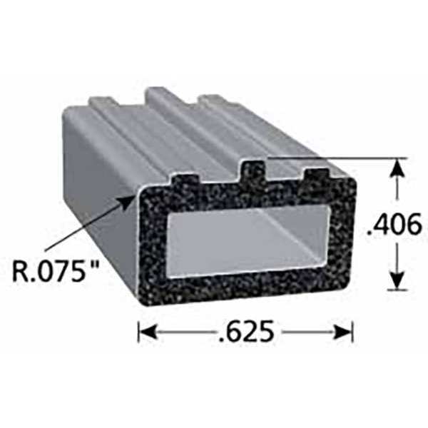 Foam Rubber Seal w/Adhesive Back, 0.4 in