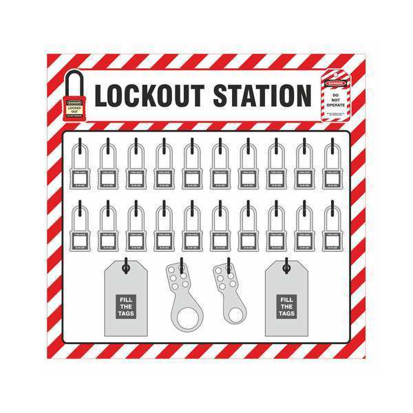 Lockout Tagout Shadow Board, 22