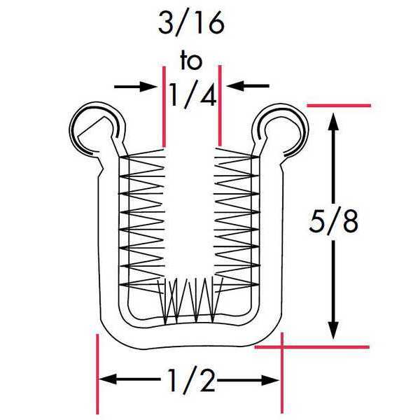 Edge Grip Seal, Polypropylene, 6 ft Length, 0.5 in Overall Width, Style: Window Channel