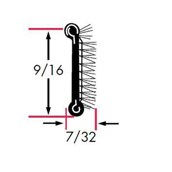 Edge Grip Seal, Flexible Pile Lining, 8 ft Length, 0.218 in Overall Width