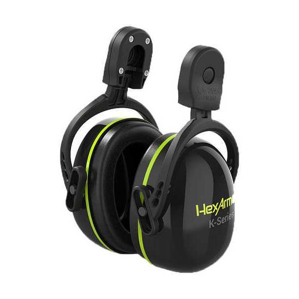 Hard Hat Mounted Earmuffs, 24 dB