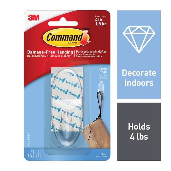 Clear Hook, Plastic, Clear