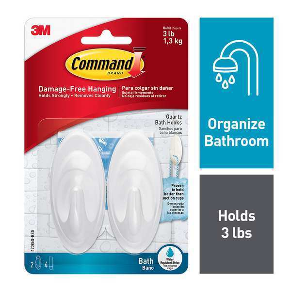 Quartz Terrace Hook, Plastic, Quartz, PK2