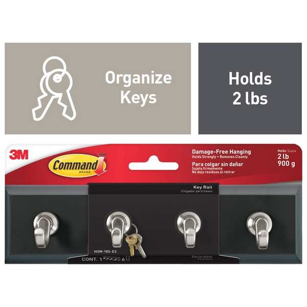 Slate Key Rail, Plastic, Slate