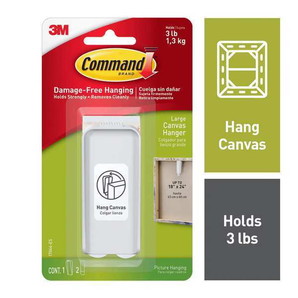 Large Canvas Hanger, Plastic, White,