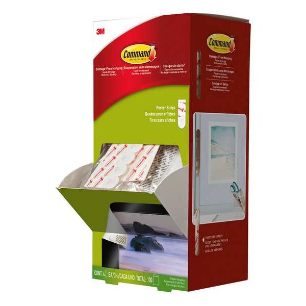 Poster Strip, Foam, White, PK100