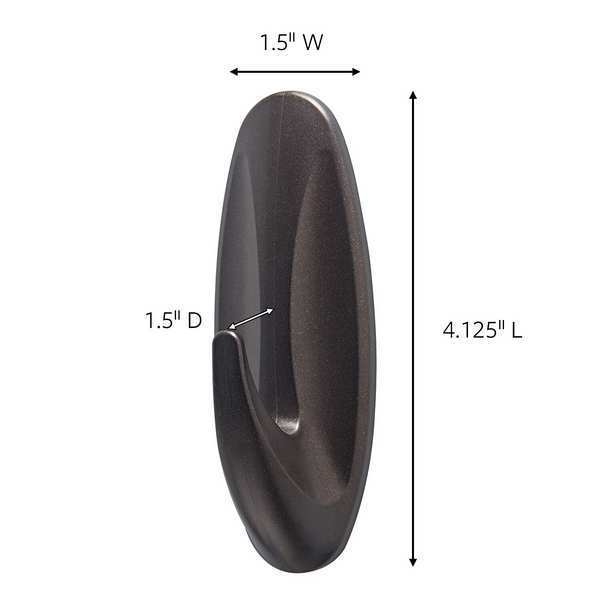 Command Designer Hook, Plastic, Bronze,