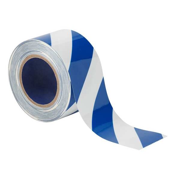 Floor Tape, Blue/White, 3 inx100 ft, Roll