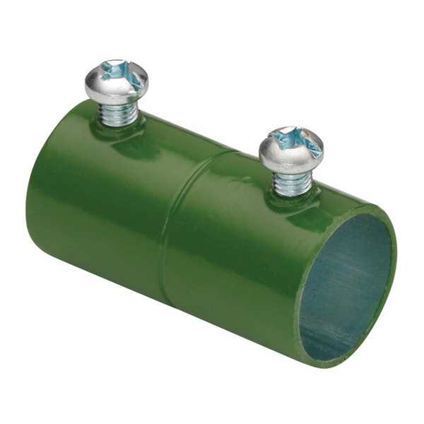 Set Screw Coupling, EMT, Steel, 3 1/2