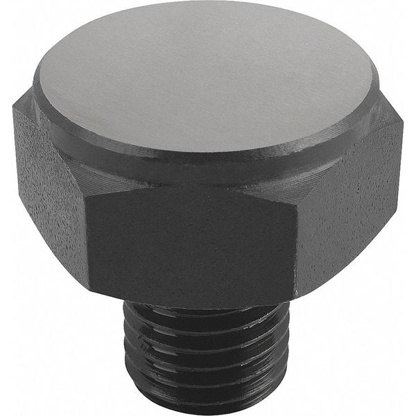 Positioning Foot, Form A, Ext. Thread Smooth Face, Steel, Case Hard. w Black Oxide Finish, Sw=30
