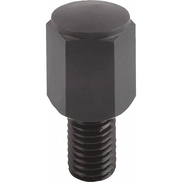 Positioning Foot, H=10, Form C Spherical Face, Carbon Steel, Faces Case Hardened, Sw=17