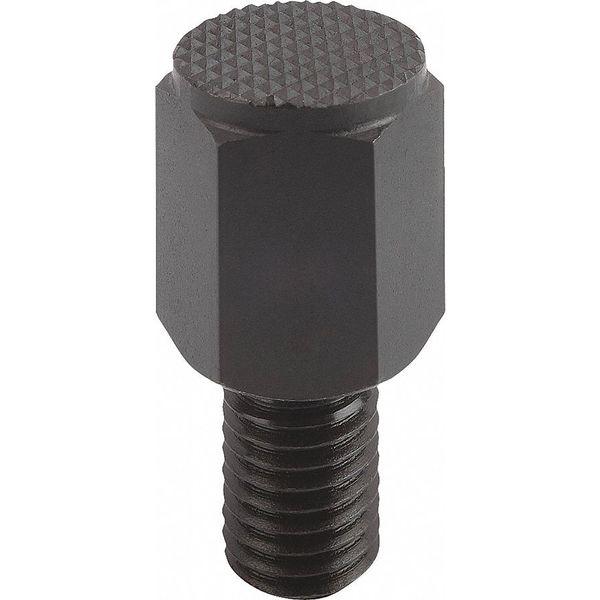 Positioning Foot, H=10, Form D Serrated Face Tempered, Carbon Steel, Faces Case Hardened, Sw=10
