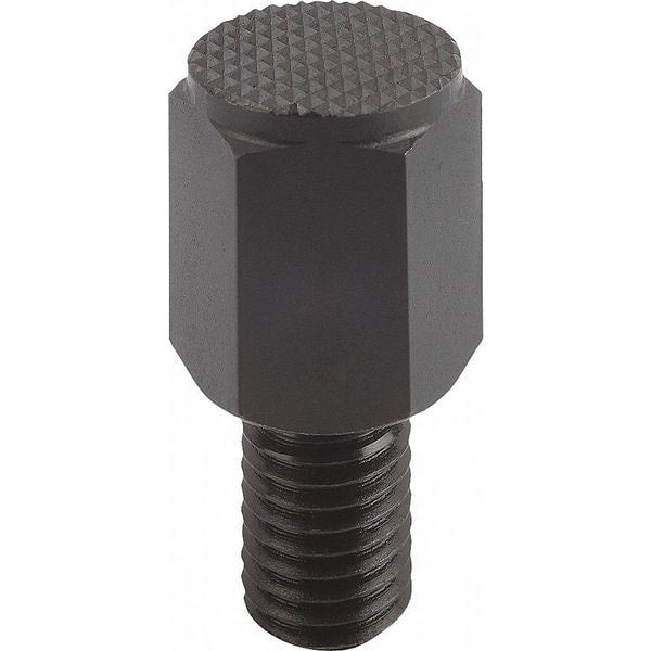Positioning Foot, H=60, Form D Serrated Face Tempered, Carbon Steel, Faces Case Hardened, Sw=27