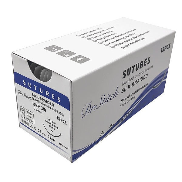 Training Sutures with Thread, Silk, 3/0