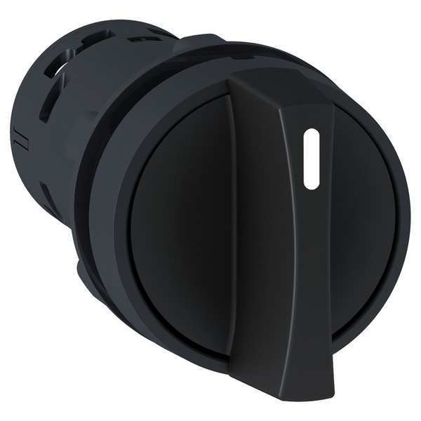 Selector 3Pos 2No, 22 mm, 2NO, Black