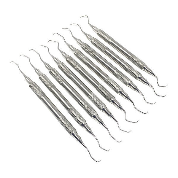 Gracey Curette w Hollow Handles, Set of 9