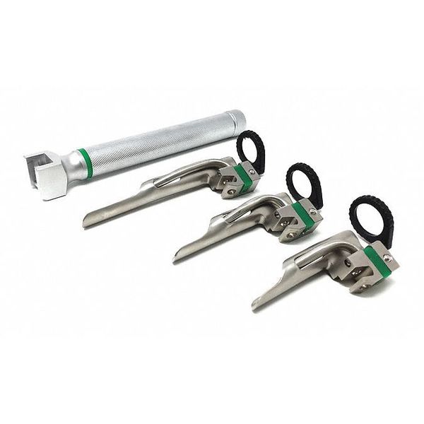 Fiber Optic Miller Laryngoscope Set, Mag