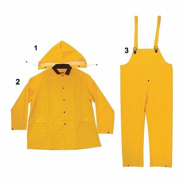 Yellow Rainsuit, Heavy Duty, 3pc, 2XL